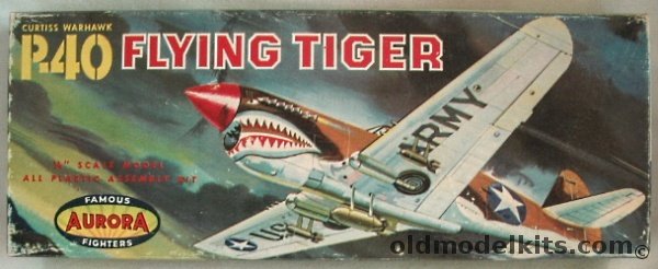 Aurora 1/48 Curtiss Warhawk P-40 Flying Tiger, 44-79 plastic model kit